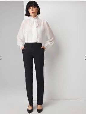 NWT WHBM Jolie Classic Straight-Leg Women's Black Dress Pants -2R